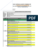 Resumen de Metrados Instalaciones Eléctricas Vivienda Beneranda Padilla Lozada - Costos y Presupuestos