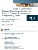 Proposed Revision of USP General Chapter Radiopharmaceuticals For Positron Emission Tomography - Compounding
