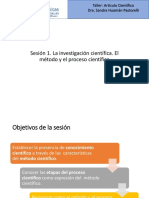 Sesión - 1 - La Investigación Científica. El Método y El Proceso Científico