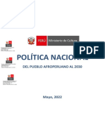 Politica Publica para La Poblacion Afroperuana2022 - PNPA