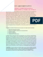 Ensayo Argumentativo:: Peru, Causas Y Consecuencias de La Vulneravilidad Antes La Colera Y El Covid-19