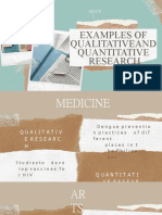Examples of Qualitative and Quantitative Research
