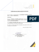 Certificado de Servicio de Medina Yacupoma Jose Luis Consorcio