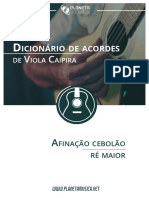 Dicionário de Acordes de Viola Caipira Planeta Música