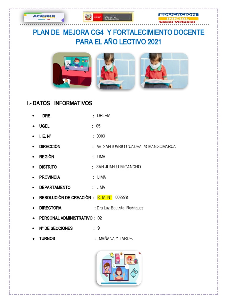 Plan de Mejora Docente 2021 en Lima | PDF | Evaluación | Maestros