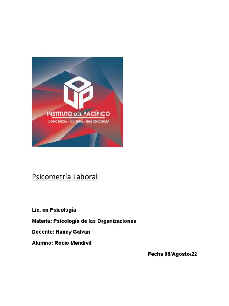 Ejemplos de Pruebas Psicométricas Laborales | PDF | Gestión de recursos ...
