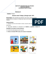 Examen Sobre Trabajo y Energia Seccion AS