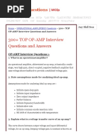 300+ TOP OP-AMP Interview Questions and Answers 2021