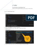 How to Create a Table in Visual Studio Code