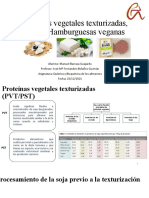 Proteínas vegetales texturizadas, tofu y hamburguesas veganas