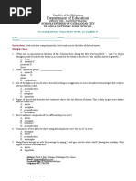 Second Quarter Summative Test in English 9