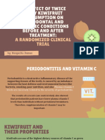 The Effect of Twice Daily Kiwifruit Consumption On Periodontal and Systemic Conditions