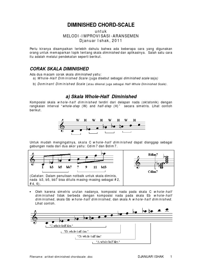 Diminished Chord-Scale | PDF