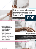 4 Entrepreneur's Resources To Transform Idea