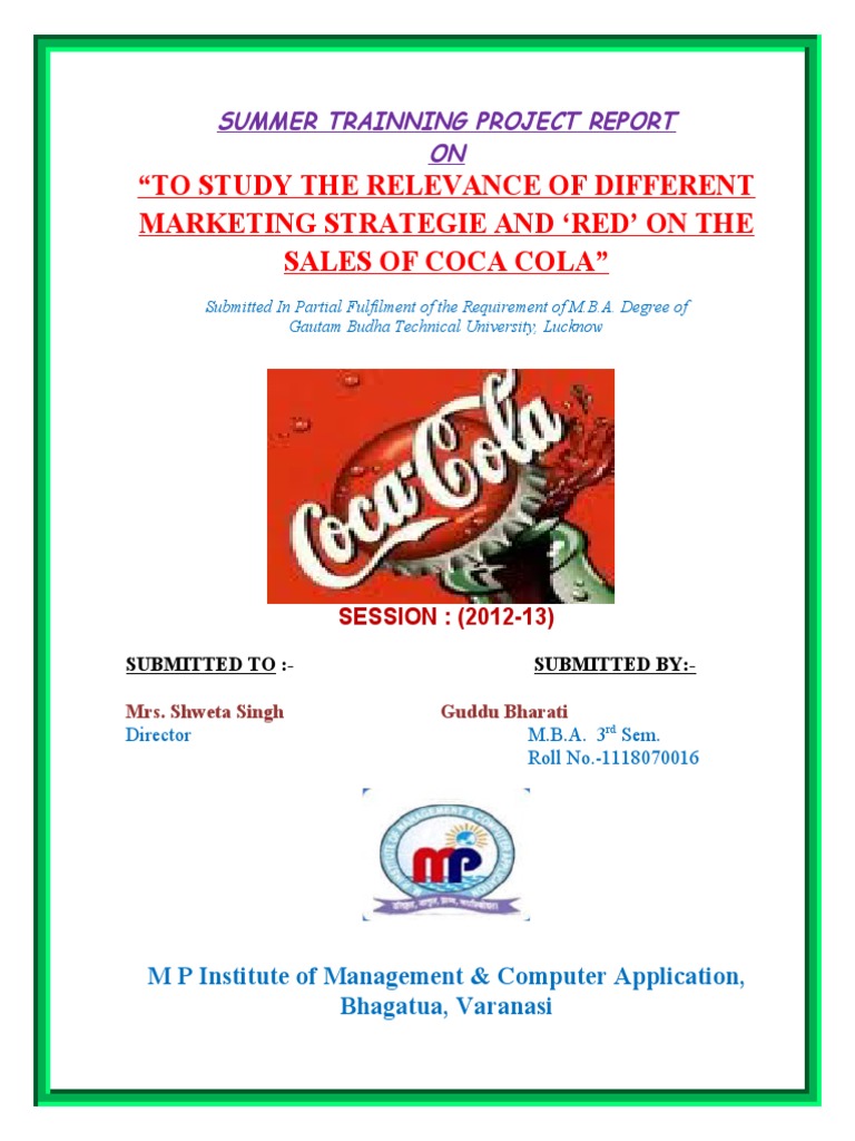 Coca-Cola Marketing Strategies Analysis | PDF | Pepsi Co | The Coca ...