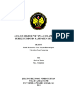 Analisis Sektor Pertanian Dalam Struktur Perekonomian Di Kabupaten Kulon Progo