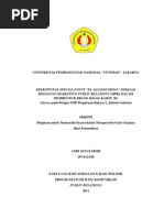 Download EFEKTIVITAS SPECIAL EVENT XL JAGOAN MUDA SEBAGAI KEGIATAN MARKETING PUBLIC RELATIONS MPR DALAM MEMBENTUK BRAND IMAGE KARTU XL Survey pada Pelajar SMP Perguruan Rakyat 1 Jakarta Selatan by supergusdur SN59132396 doc pdf