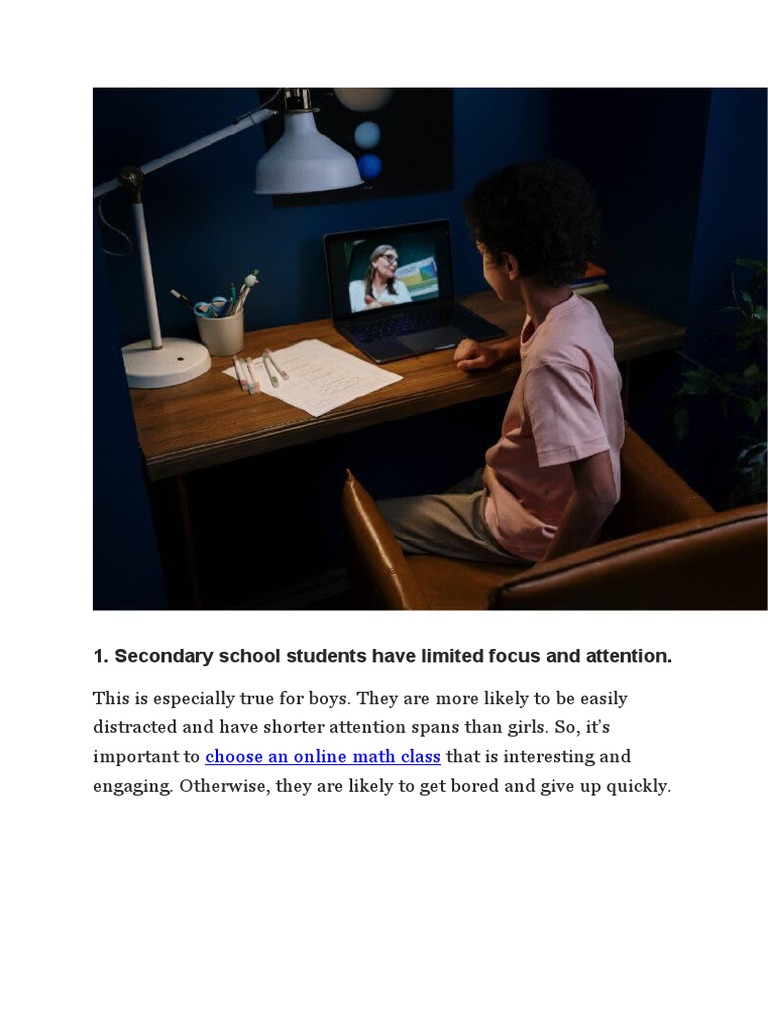 How To Make Online Maths Classes Effective For Secondary School