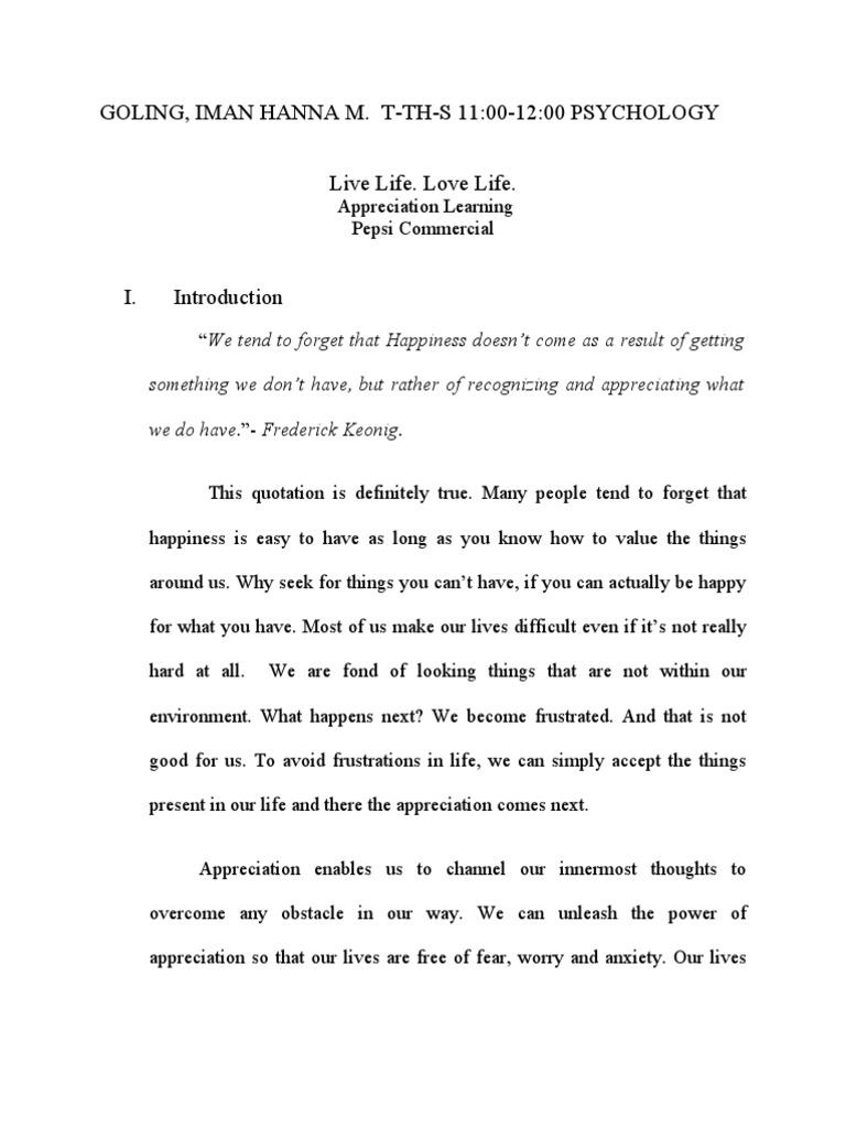 Reaction paper title example picture