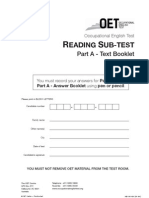 Oet Part A - Text Booklet