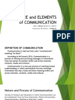 Lesson 1 Nature and Elements of Communication