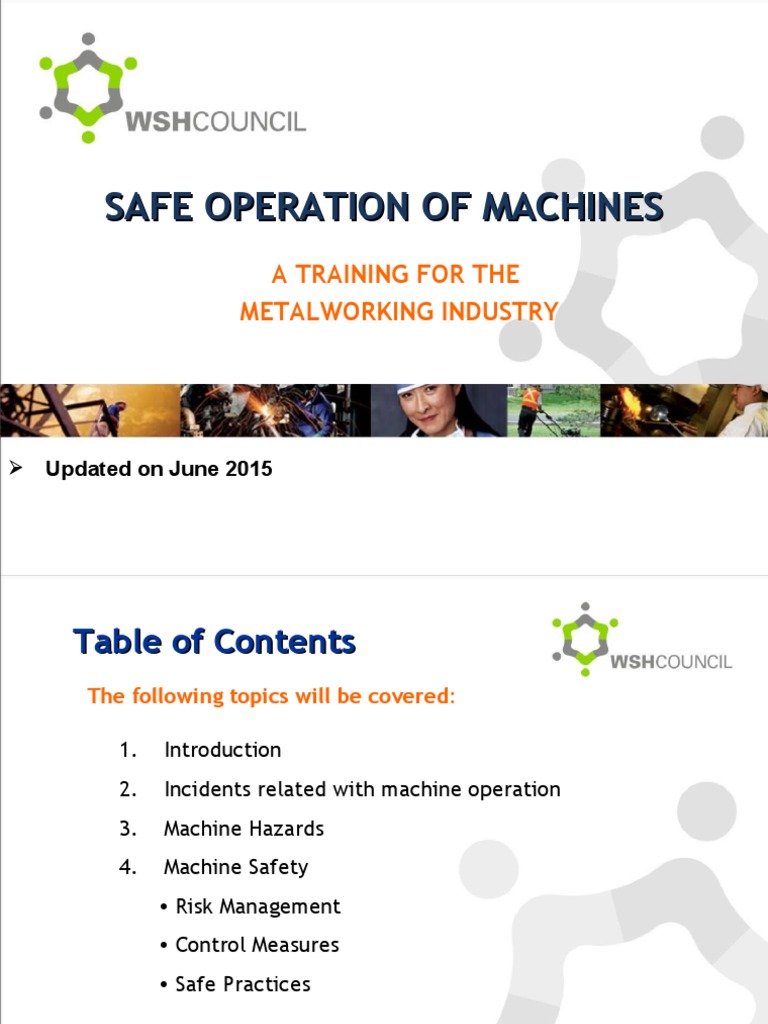 Safe Operation of Machines For Metalworking Sector JL PDF Labor