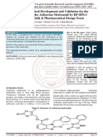 Analytical Method Development and Validation For The Estimation of The Azilsartan Medoxamil by RP HPLC Method in Bulk and Pharmaceutical Dosage Form