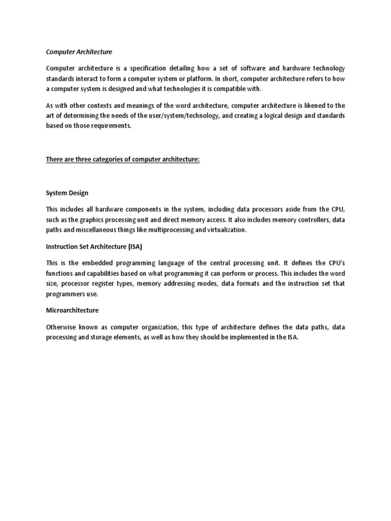 Computer Architecture | PDF