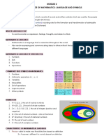 Module 2 Mathematical Language