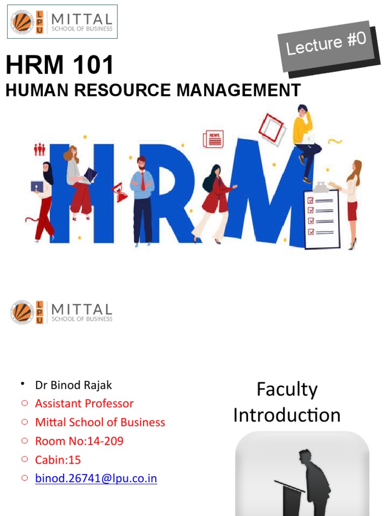 HRM Course Introduction | PDF | Human Resource Management | Workplace