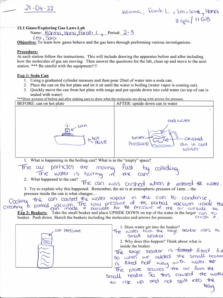 Lab 1 Gas Properties PDF Continuum Mechanics Gases