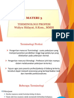 Materi 3 - Terminologi Profesi