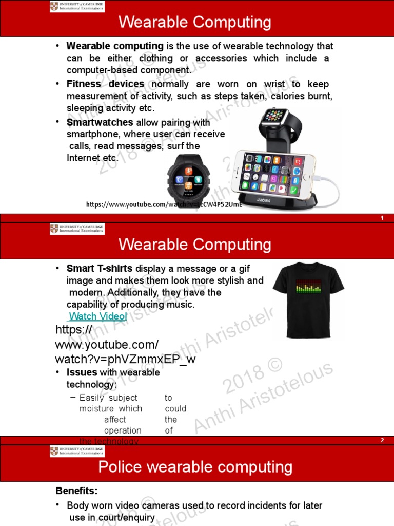 Wearable Computing - Final | PDF | Computers