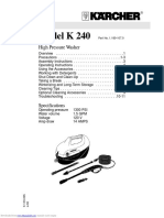 Karcher K 240 High Pressure Washer Users Manual EN