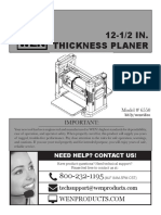 Wen 6650 12.5 Inch Thickness Planer Owners Manual EN