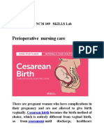 Perioperative Nursing Care