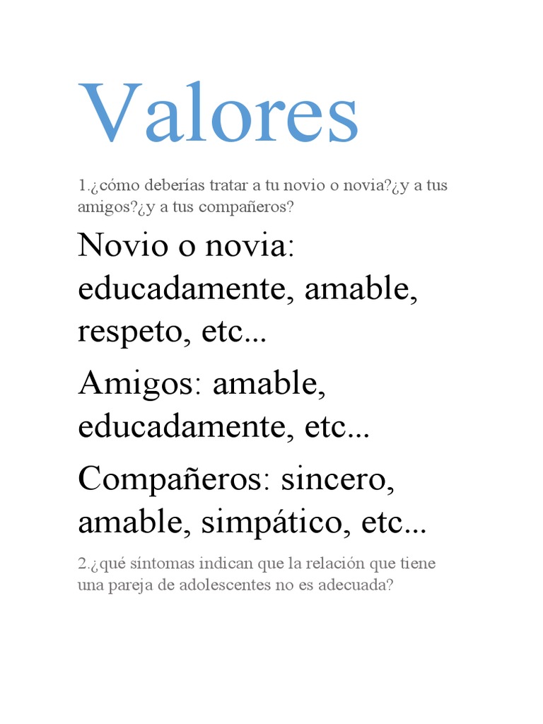 Valor Es | PDF | Estilo de vida