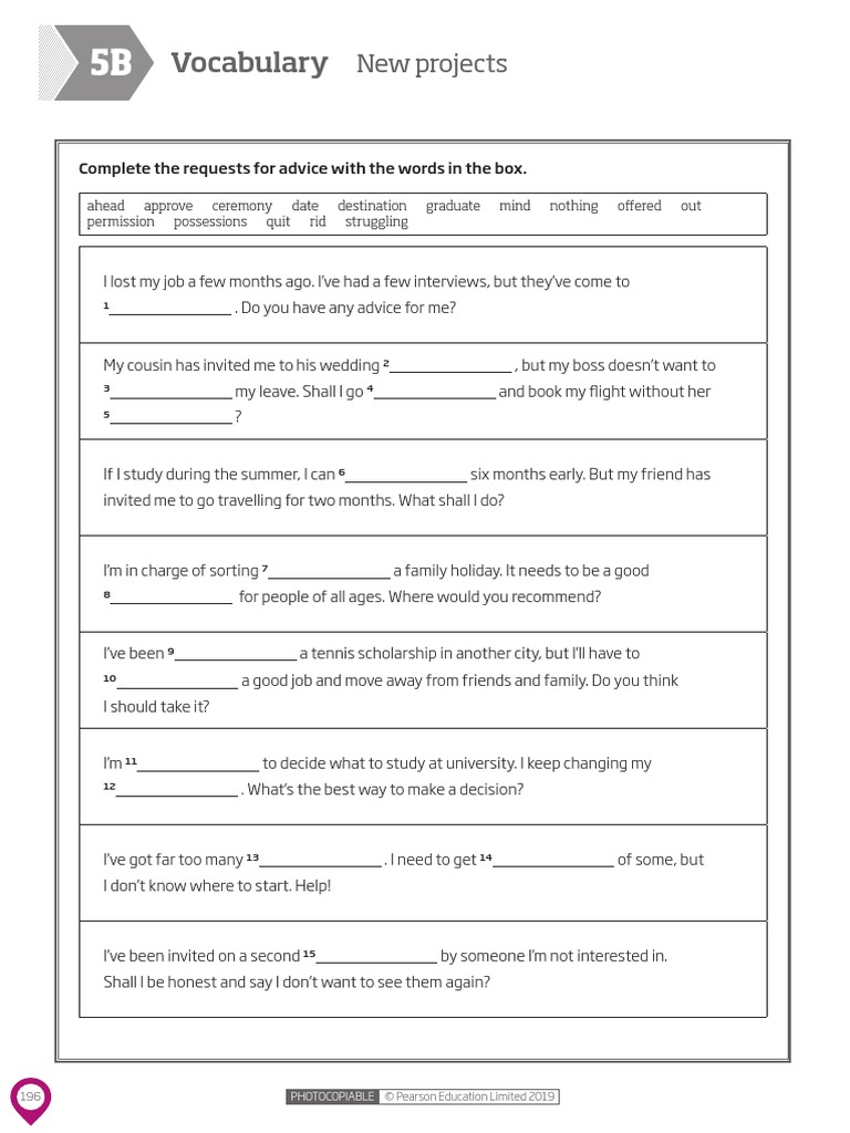 Roadmap B1 Unit 5 P 41 Vocabulary Pdf