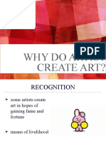 Artists' Reason For Creating Art