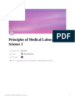 Principles of Medical Laboratory Science 1