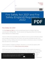 Fire Safety Act 2021 and Fire Safety (England) Regulations 2022