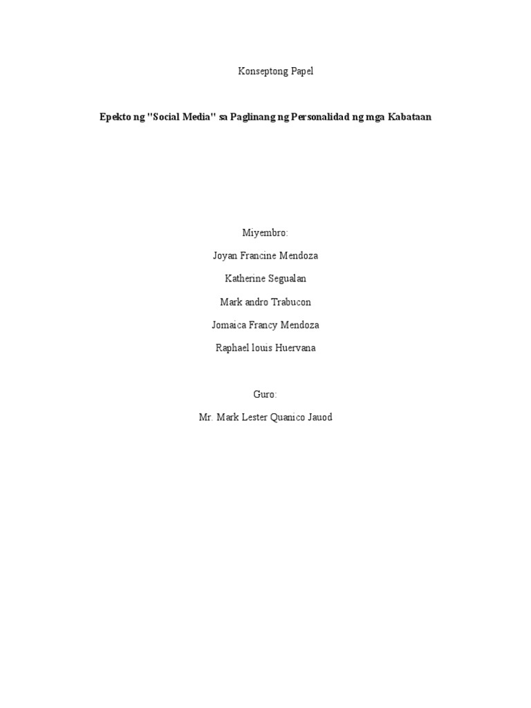 Konseptong Papel | PDF