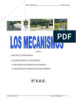 2º E.S.O. Indice 1. Que Son Los Mecanismos 2. Clasificacion de Los Mecanismos 2.1. Mecanismos de Trasmision de Movimiento