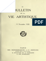 Bulletin de La Vie Artistique - 1920