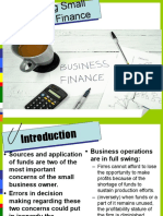 Managing Small Business Finance