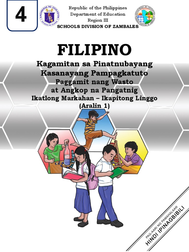 Paggamit-nang-Wasto-at-Angkop-na-Pangatnig_Filipino-4_Q3_wk7_aralin1 | PDF