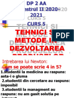 Curs 5 Dp2 Aa Tehnici Si Metode in Dezvoltarea Produselor Dp2 - 2021