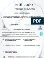 Certificado Neuroplasticidade