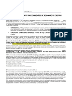 Contrato de Políticas y Procedimientos de Reuniones y Eventos