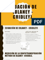 Ecuación de (Blaney - Cridley)